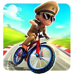 Взломанная Little Singham Cycle Race (Литл Сингам Велосипедная Гонка)  [МОД Меню] - стабильная версия apk на Андроид