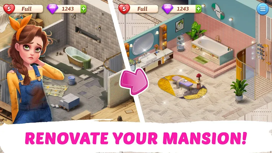 My Story - Mansion Makeover  [МОД Все открыто] Screenshot 2