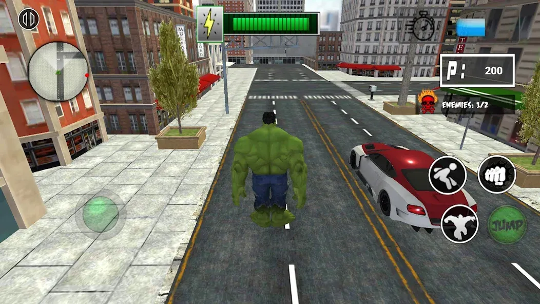 Monster Superhero: Green Fight  [МОД Menu] Screenshot 2