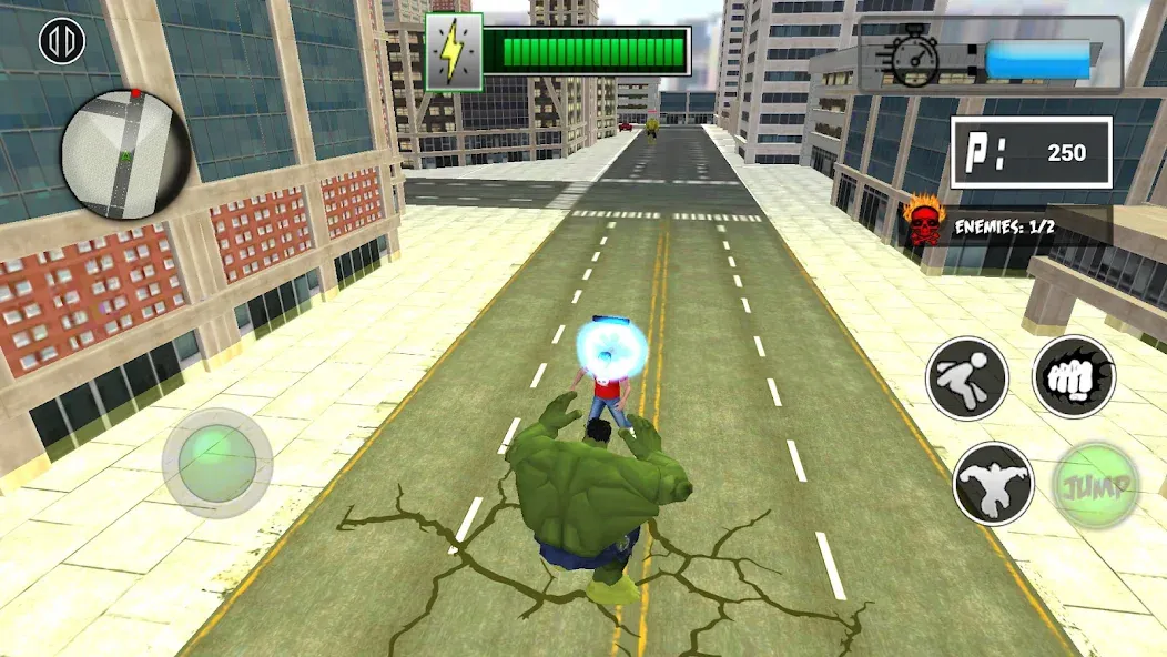 Monster Superhero: Green Fight  [МОД Menu] Screenshot 3