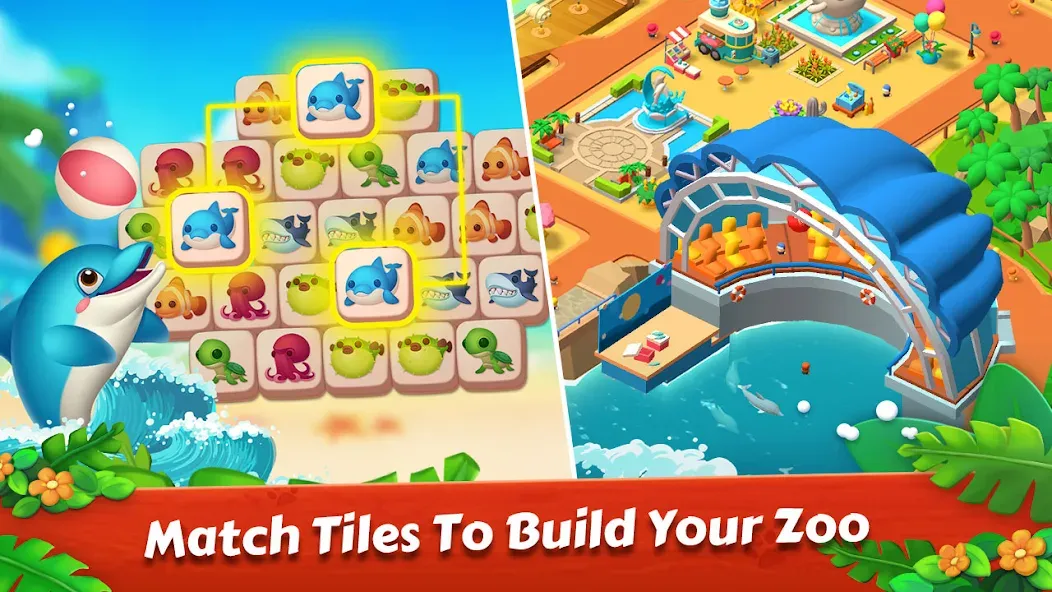 Zoo Tile - Match Puzzle Game (Зу Тайл)  [МОД Unlocked] Screenshot 2