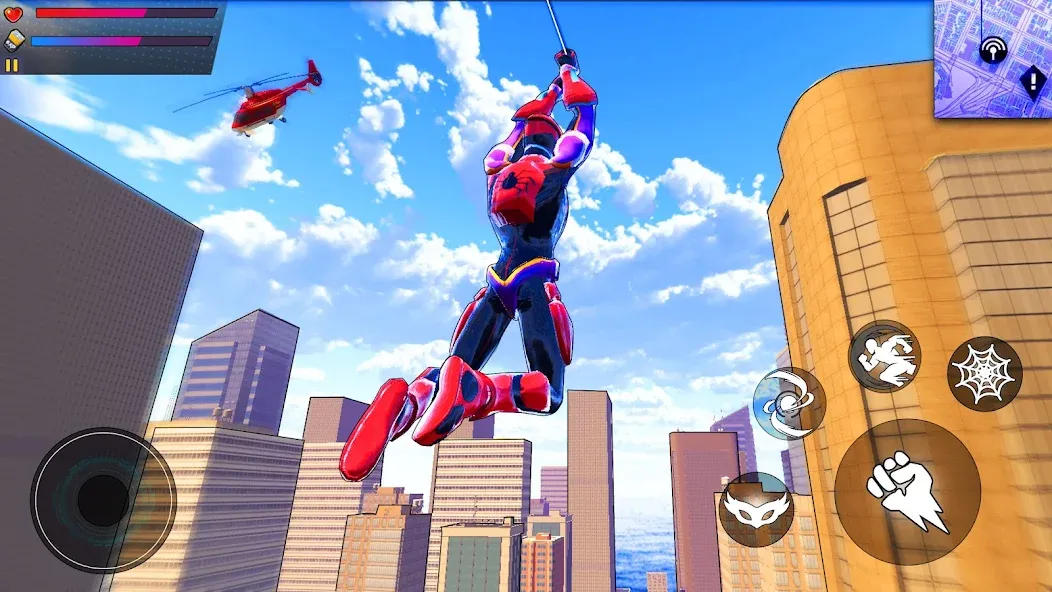 Spider Hero:Super City Hero (пайдер Хиро)  [МОД Menu] Screenshot 1