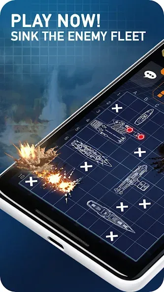 Fleet Battle - Sea Battle  [МОД Бесконечные монеты] Screenshot 1