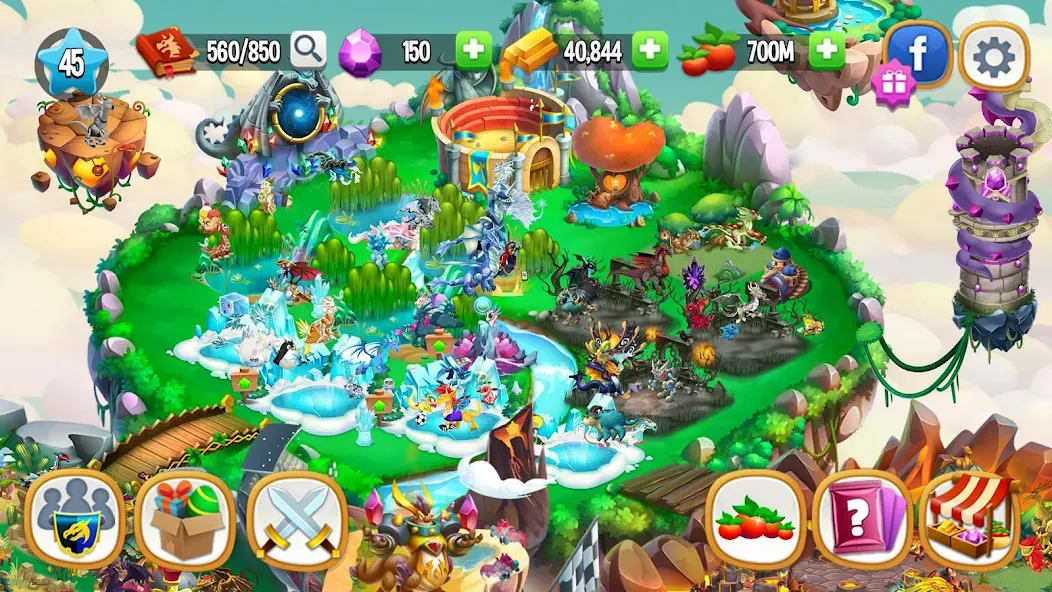 Dragon City: Mobile Adventure  [МОД Unlocked] Screenshot 4