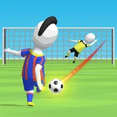 Взломанная Stickman Freekick: Soccer game  [МОД Все открыто] - полная версия apk на Андроид