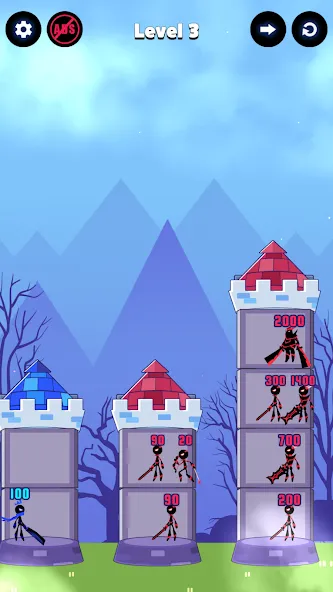 Hero Castle War: Tower Attack (Хиро Касл Вар)  [МОД Много денег] Screenshot 3