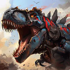 Взлом Mech War: Jurassic Dinosaur (Мех Батл)  [МОД Unlocked] - стабильная версия apk на Андроид