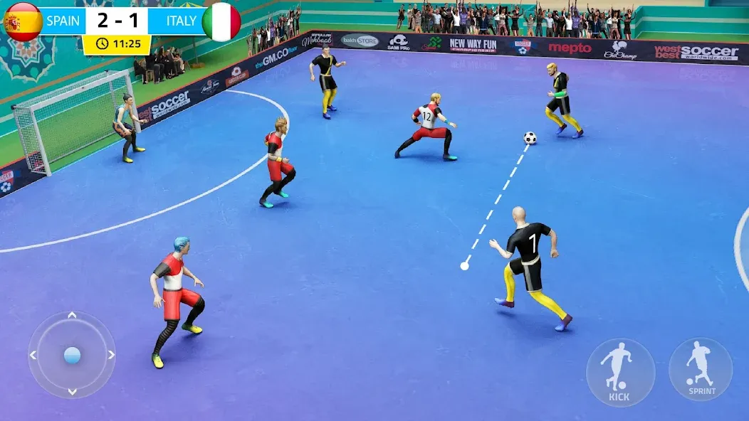 Indoor Futsal: Football Games (Индор Футзал)  [МОД Бесконечные монеты] Screenshot 1