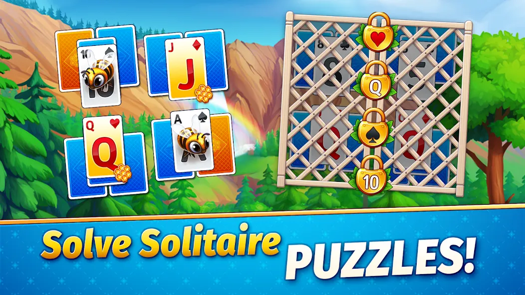 Solitaire Golden Prairies  [МОД Бесконечные монеты] Screenshot 4