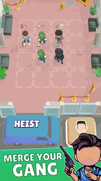 Merge Gangster Heist vs Police (Мердж Гангстер Хейст)  [МОД Unlocked] Screenshot 1