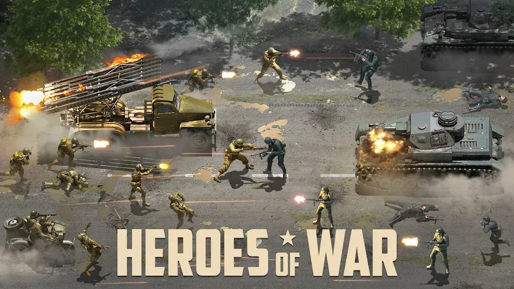 Heroes of War: Idle army game (Герои войны)  [МОД Menu] Screenshot 1