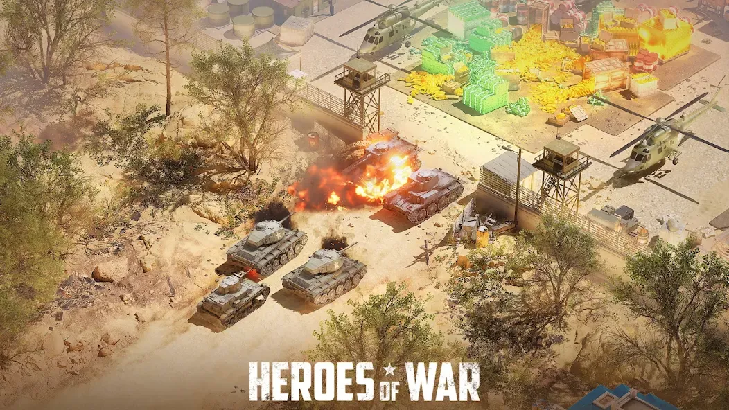 Heroes of War: Idle army game (Герои войны)  [МОД Menu] Screenshot 2