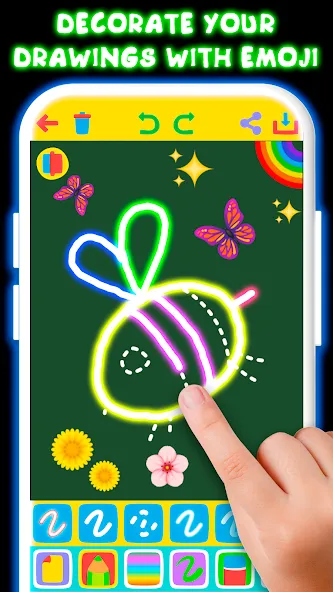 Drawing For Kids - Glow Draw  [МОД Mega Pack] Screenshot 5