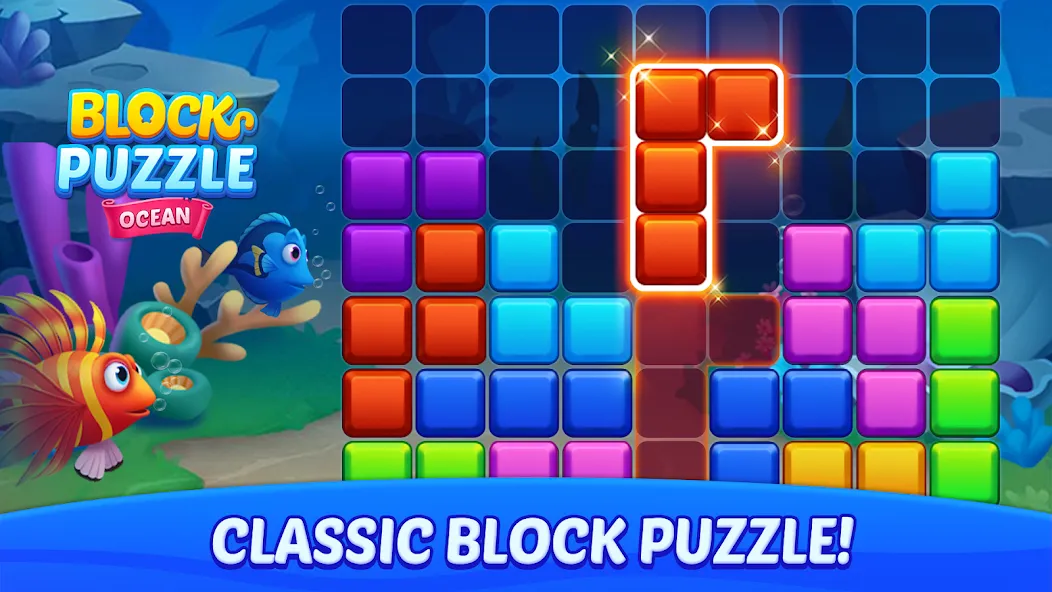 Block Puzzle Ocean  [МОД Много денег] Screenshot 1