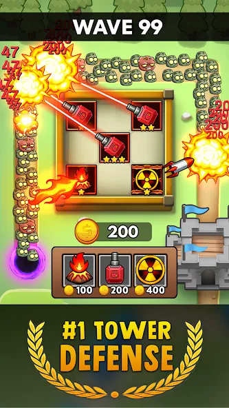 Merge Clash: Tower Defense TD (Мердж Клаш)  [МОД Много монет] Screenshot 2