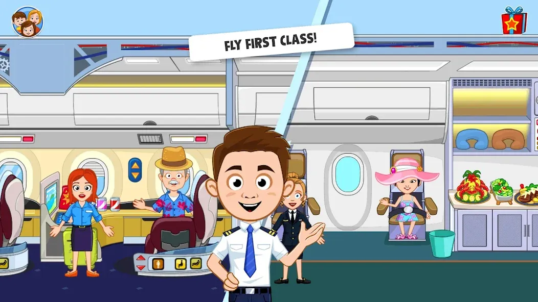 My Town Airport games for kids (Май Таун)  [МОД Меню] Screenshot 2