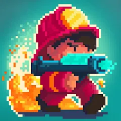 Скачать взломанную Firefighter: pixel shooter  [МОД Mega Pack] - последняя версия apk на Андроид