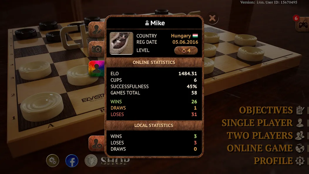 Checkers Online Elite  [МОД Menu] Screenshot 5