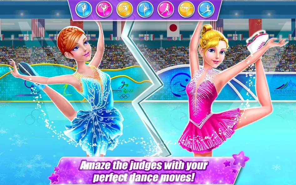 Ice Skating Superstar - Perfec  [МОД Много монет] Screenshot 1