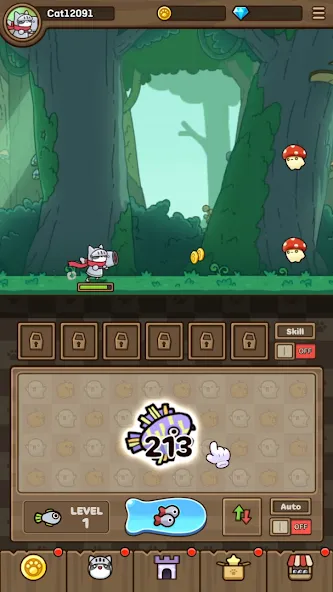 Cat Hero : Idle RPG (Кэт Хиро)  [МОД Бесконечные монеты] Screenshot 1