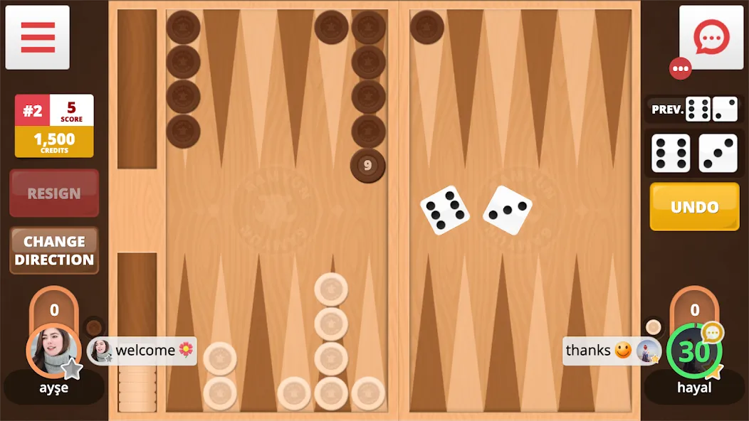 Backgammon Online (Тавла Онлайн)  [МОД Много денег] Screenshot 2