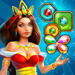 Взломанная Lost Jewels - Match 3 Puzzle (Лост Джуэлс)  [МОД Menu] - последняя версия apk на Андроид