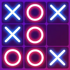 Скачать взломанную Tic Tac Toe 2 Player: XO Game (Тик Так Тоу 2 игрока)  [МОД Бесконечные монеты] - полная версия apk на Андроид