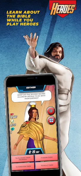 Bible Trivia Game: Heroes (Библейская игра викторина)  [МОД Много монет] Screenshot 2