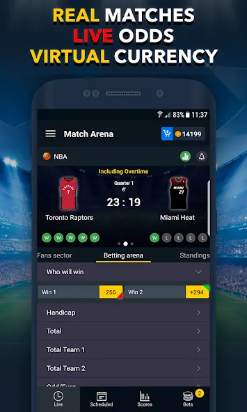 Sports Betting Game - BETUP  [МОД Unlimited Money] Screenshot 1