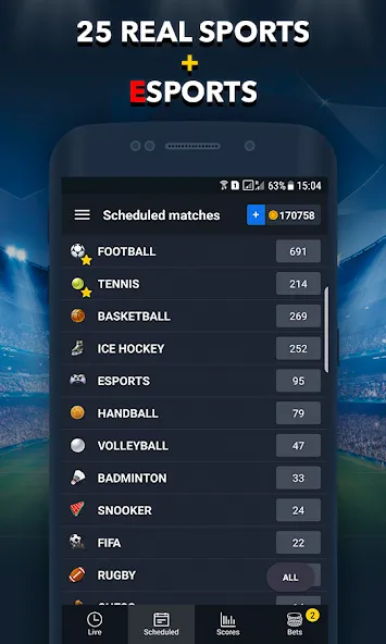 Sports Betting Game - BETUP  [МОД Unlimited Money] Screenshot 3