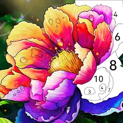 Скачать взломанную Tap Color by Number - Coloring  [МОД Mega Pack] - полная версия apk на Андроид