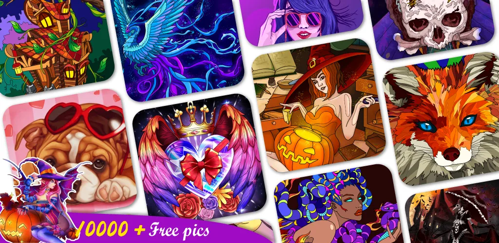 Coloring Book -Paint by Number (Малер Плюс)  [МОД Меню] Screenshot 1