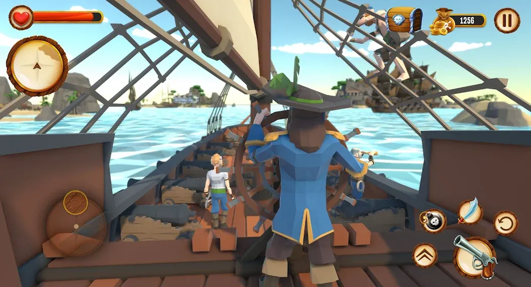 Pirate Polygon Caribbean Sea (Пиратская Полигон Карибское море)  [МОД Unlocked] Screenshot 2