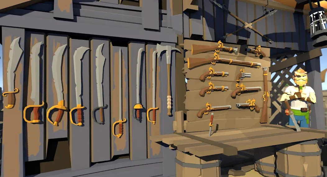 Pirate Polygon Caribbean Sea (Пиратская Полигон Карибское море)  [МОД Unlocked] Screenshot 3
