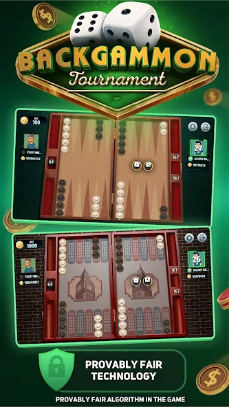 Backgammon Tournament  [МОД Mega Pack] Screenshot 1