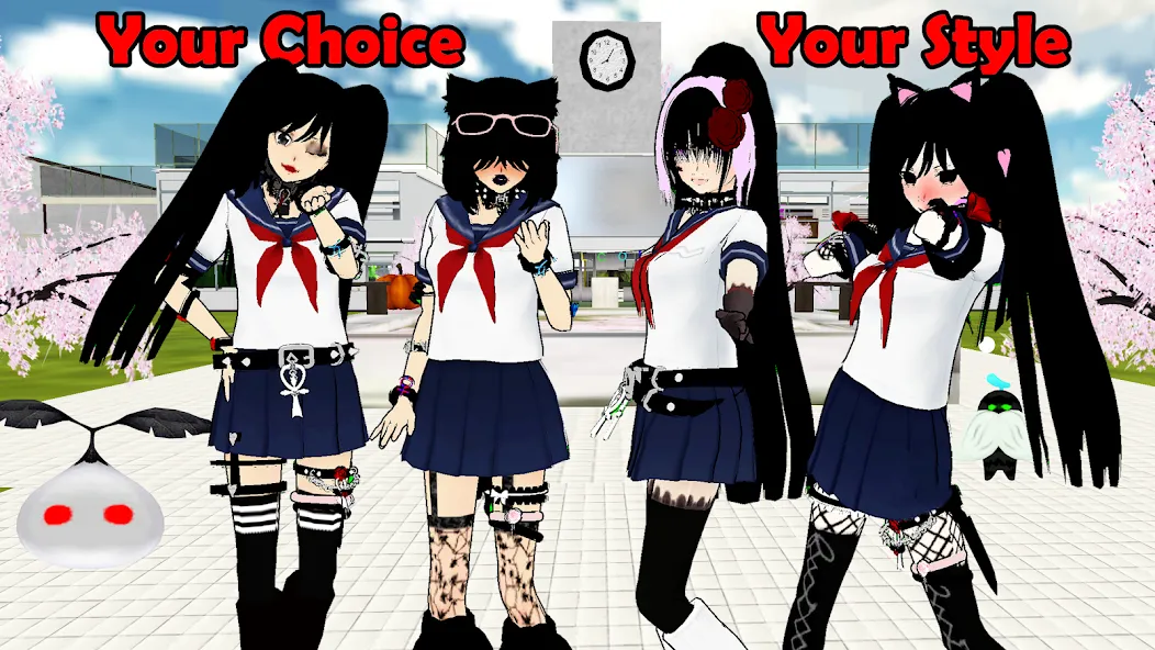 SchoolGirl AI 3D Anime Sandbox (Школьница  3D аниме песочница)  [МОД Unlimited Money] Screenshot 1