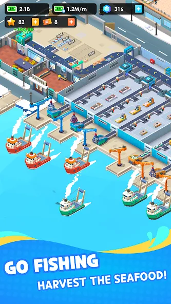 Seafood Inc - Tycoon, Idle (Айдл Сифуд Инк)  [МОД Mega Pack] Screenshot 2