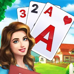 Взлом Tripeaks Solitaire - Home Town  [МОД Все открыто] - стабильная версия apk на Андроид