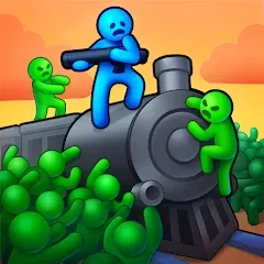 Скачать взлом Train Defense: Zombie Game (Трейн Дефенс)  [МОД Mega Pack] - последняя версия apk на Андроид