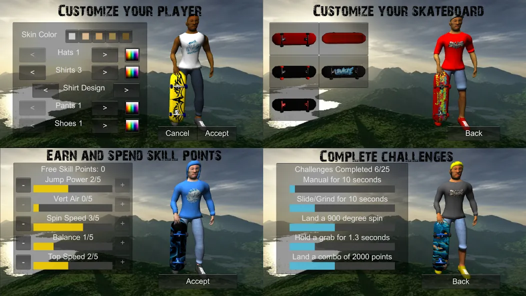 Skating Freestyle Extreme 3D (Скейтбординг Фристайл Экстрим 3D)  [МОД Бесконечные деньги] Screenshot 5